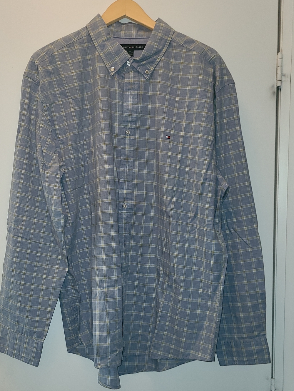 Tommy Hilfiger Light Blue Plaid Button-Down Shirt